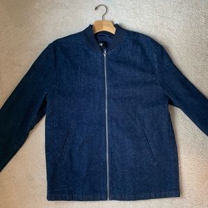 Blue bomber jacket